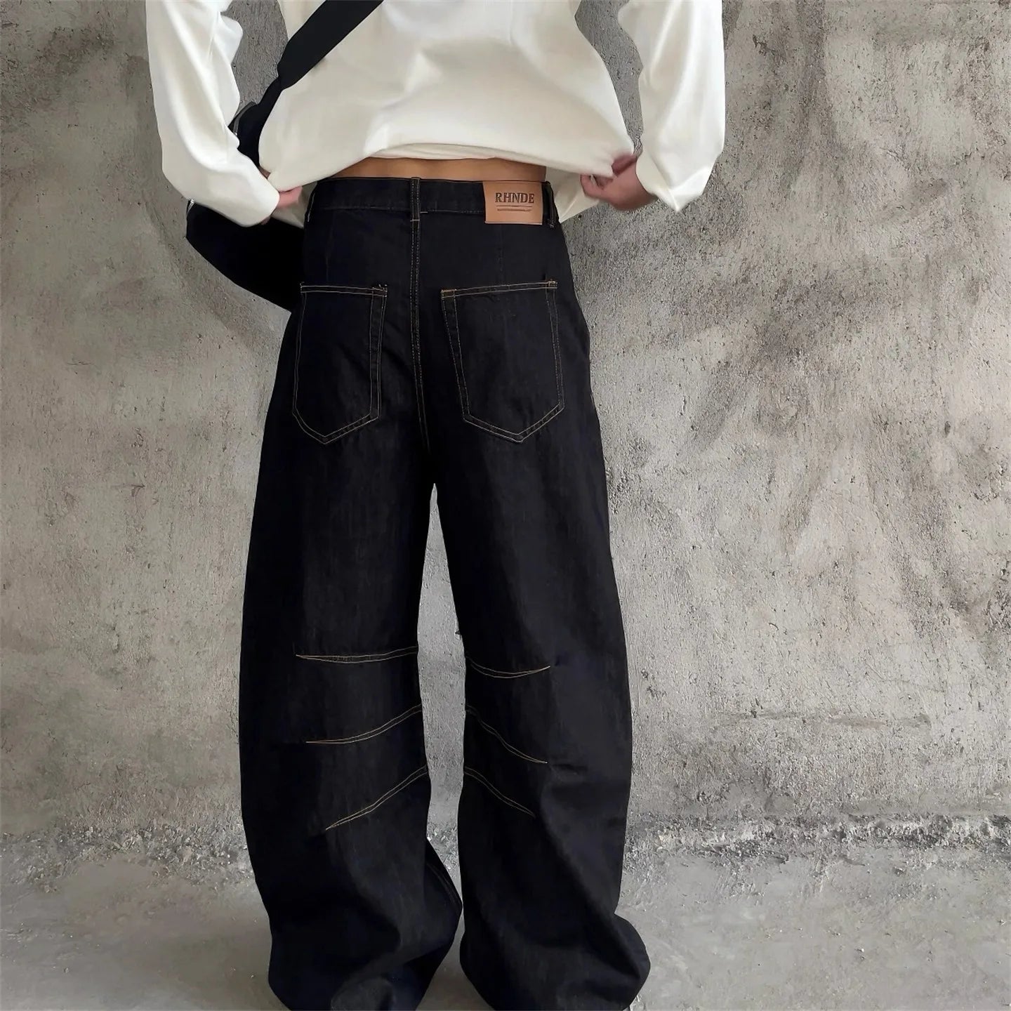Retro Japanese Wide Leg Jeans