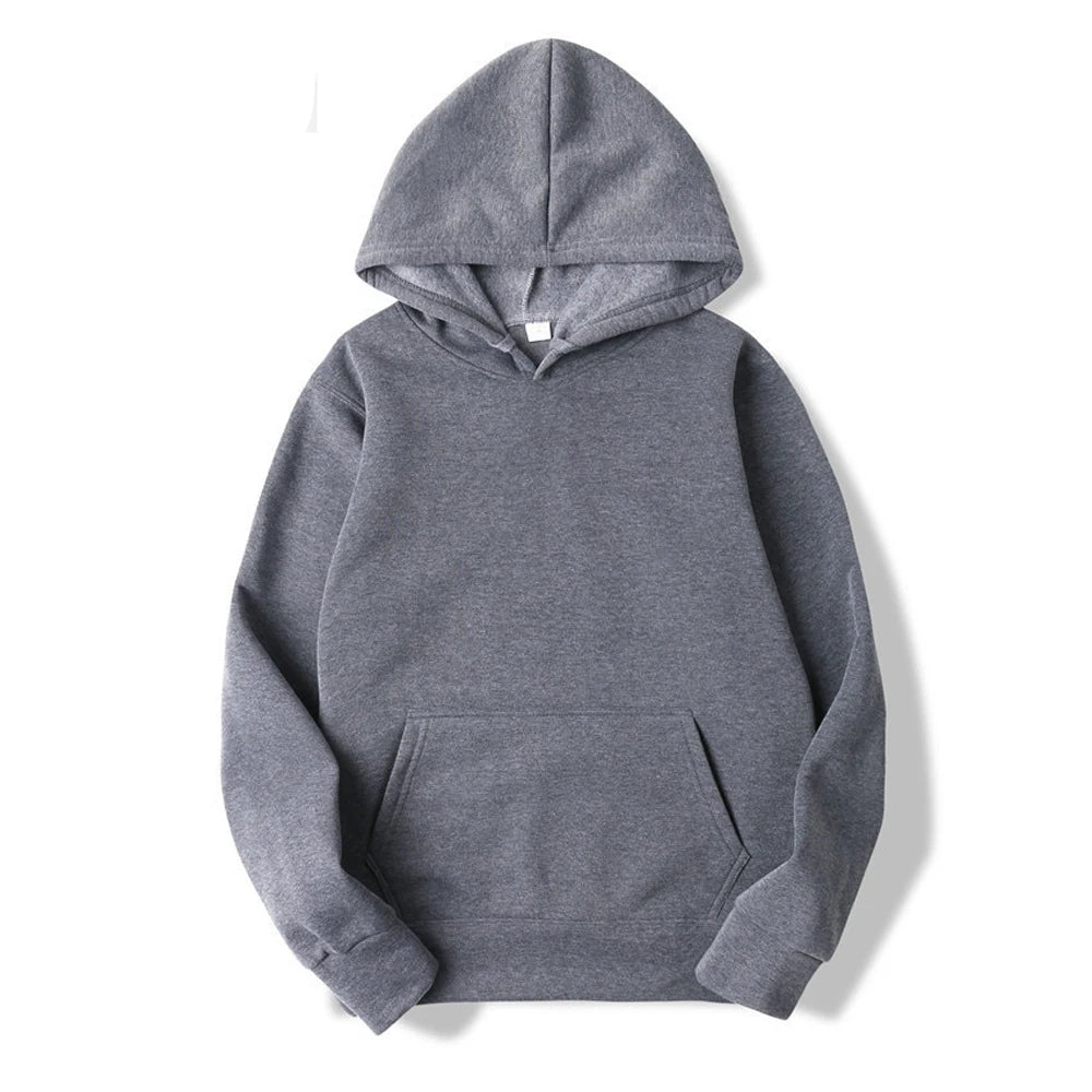 Unisex Oversize Solid Color Hoodie – Casual Pullover Sweatshirt for Spring & Autumn