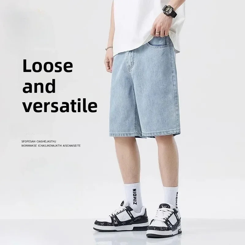 Men's Classic Stretch Denim Shorts – Straight Leg Summer Jorts