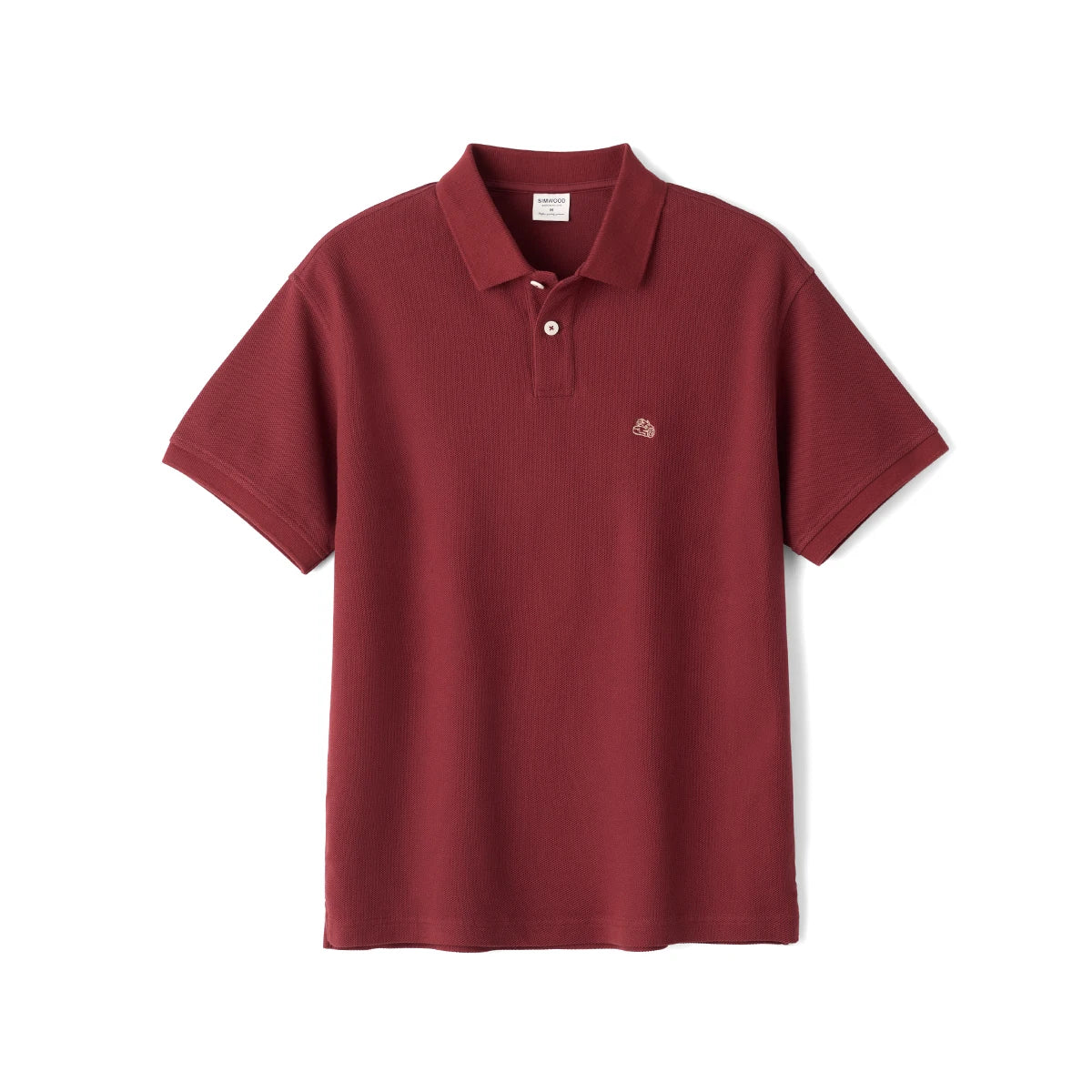 SIMWOOD Men’s Summer Oversized Polo – Breathable Moisture-Wicking Casual Tee