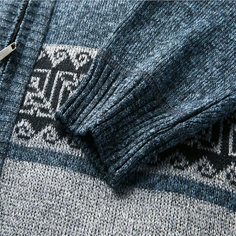 Men’s Korean Knit Cardigan – Stand Collar Casual Autumn/Winter Sweater