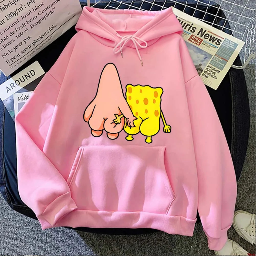 SpongeBob SquarePants Hoodie – Unisex Oversized Anime Streetwear Pullover
