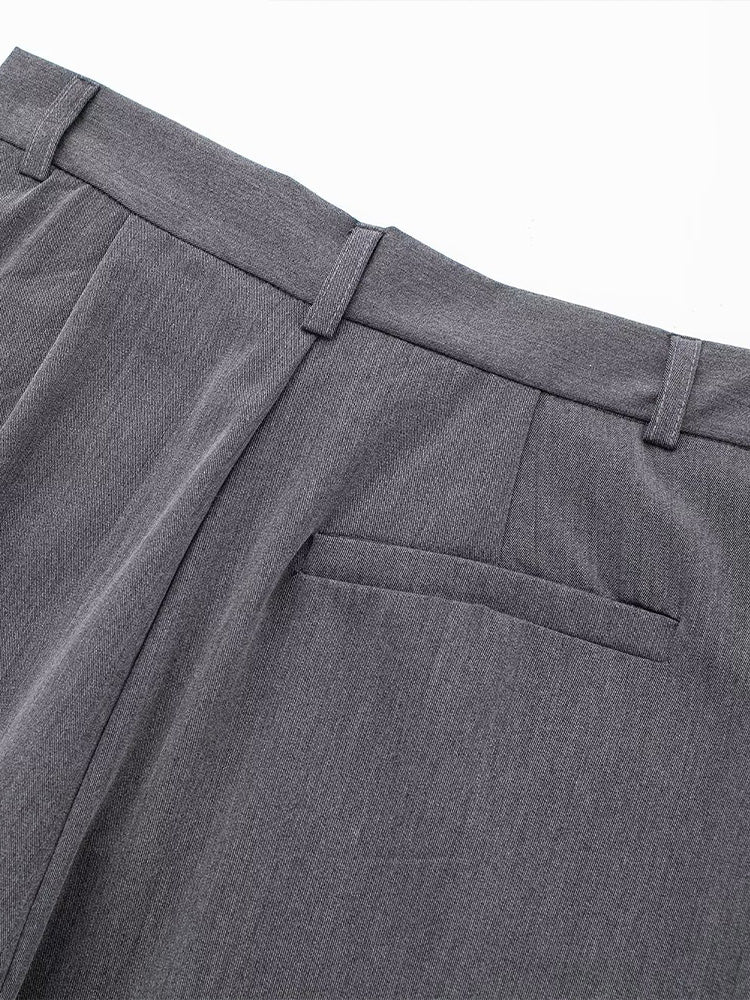 Willshela Women’s High-Waist Pants – Front Zipper Straight-Leg Trousers