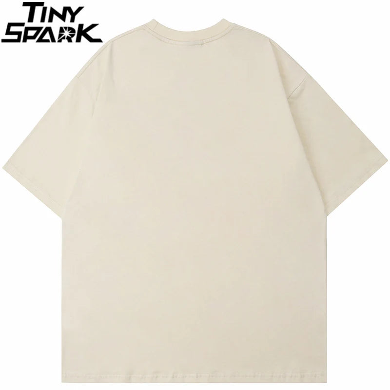 Men’s Hip Hop Graphic T-Shirt – Shadow Letter Print | Cotton Streetwear Tee