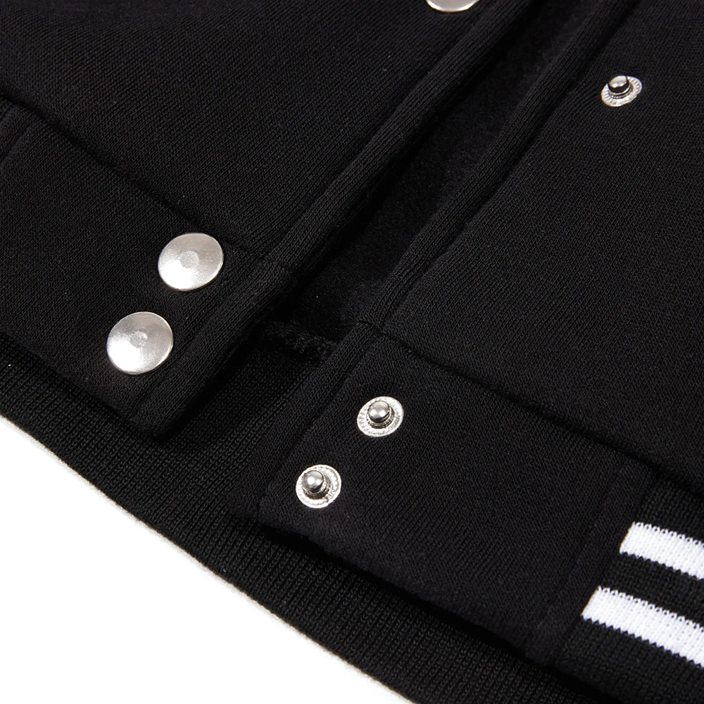 Men’s Retro Baseball Jacket – New York Graphic Fleece Coat
