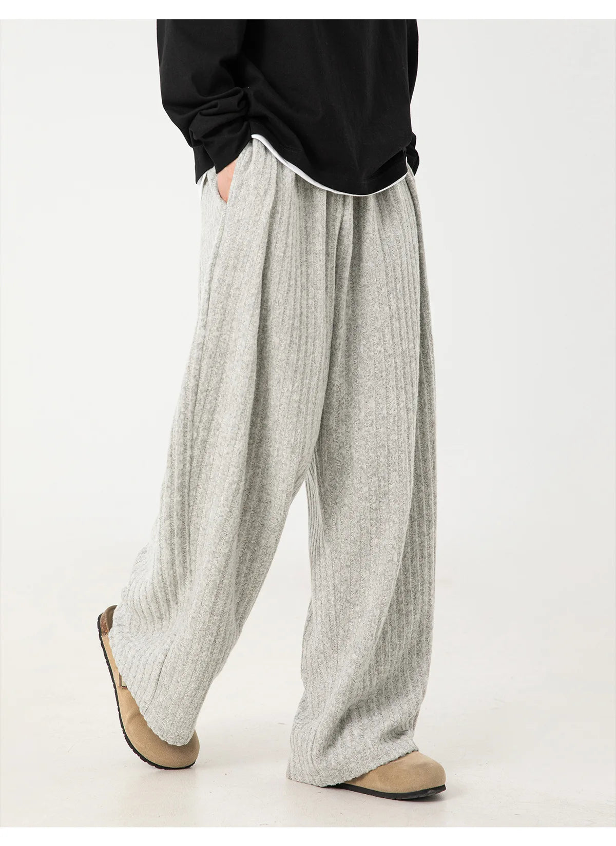 Korean Style Men’s Casual Pants – Wide Leg Streetwear