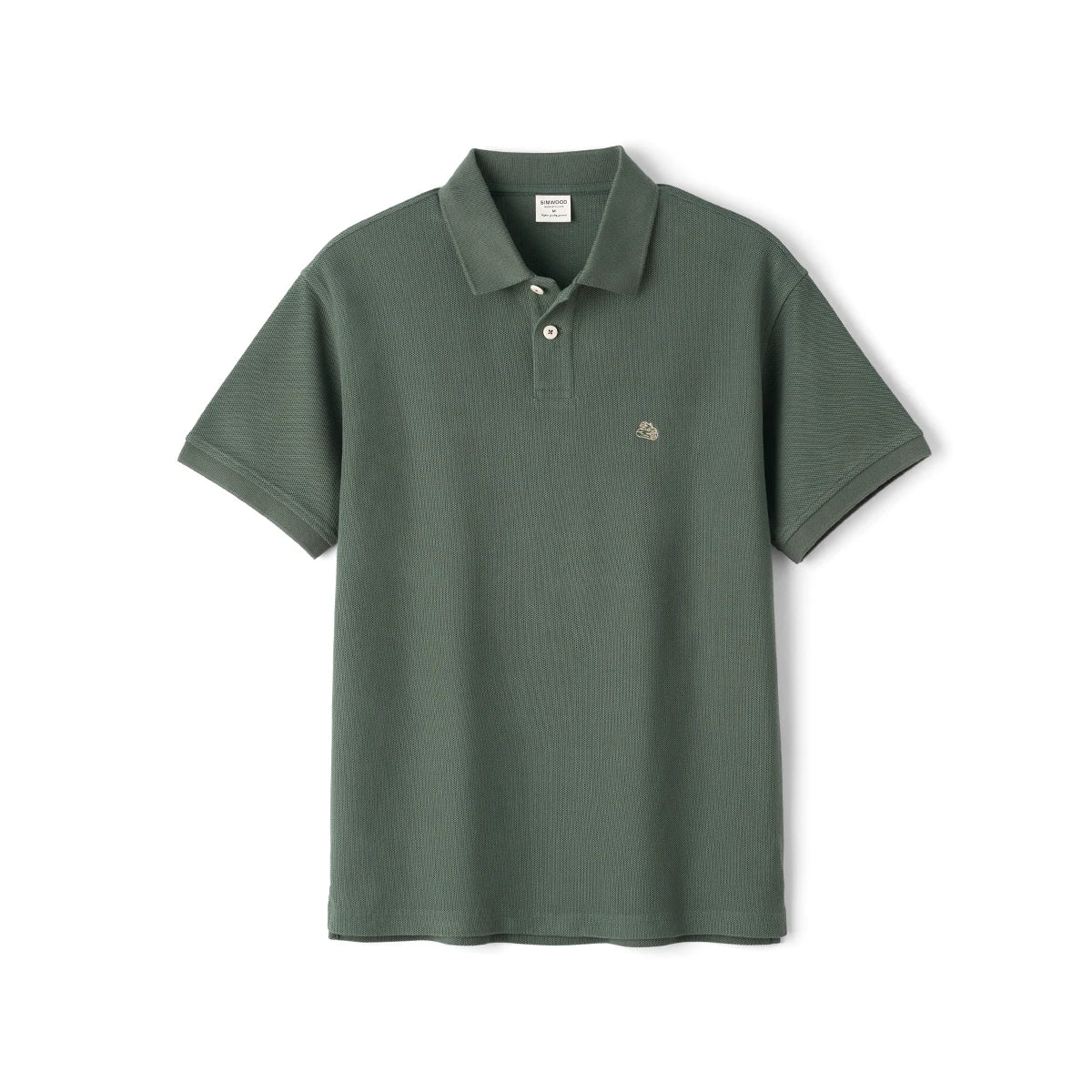 SIMWOOD Men’s Summer Oversized Polo – Breathable Moisture-Wicking Casual Tee