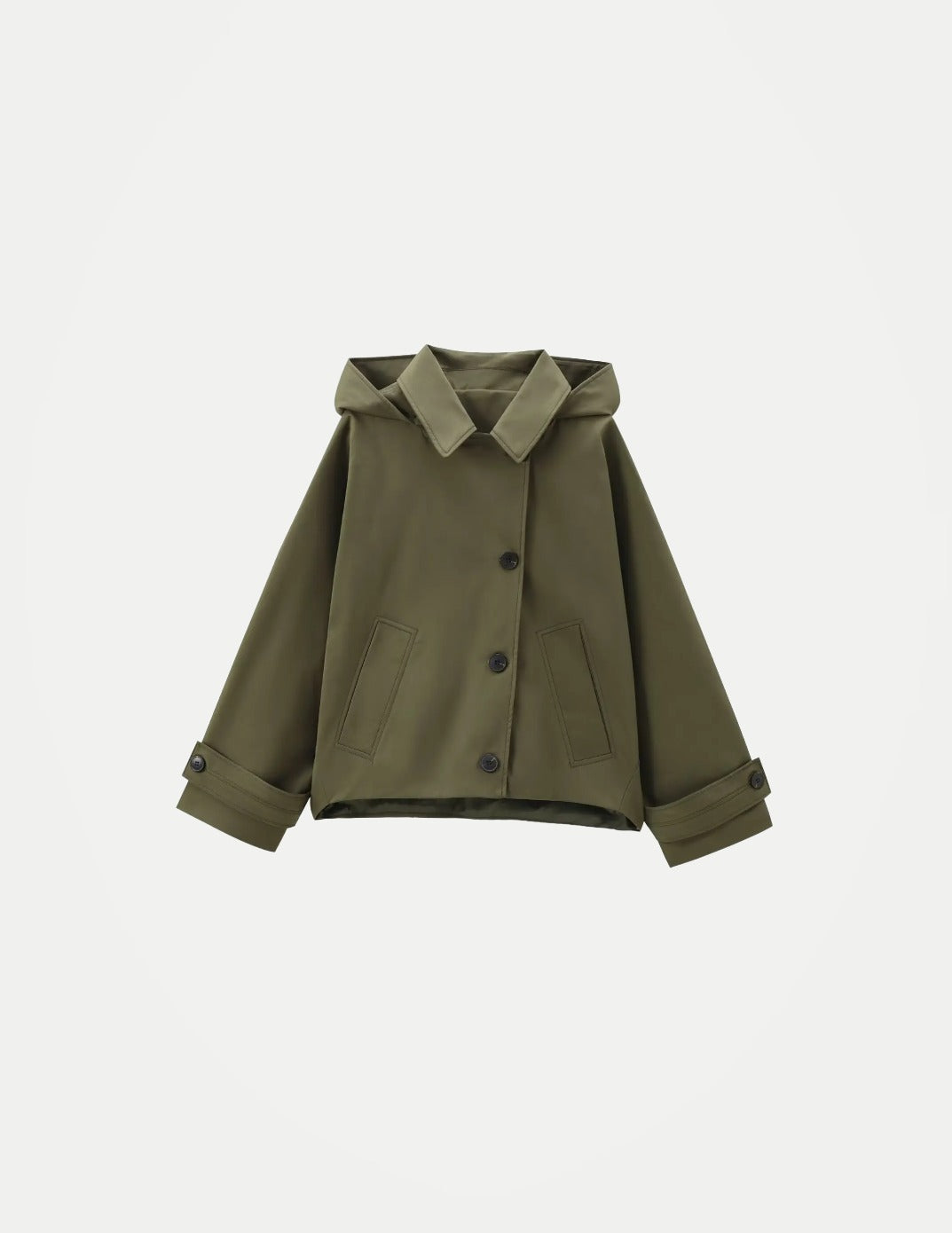 Women’s Hooded Trench Coat – Long Sleeve Windbreaker Jacket, Stylish Casual Winter Outerwear