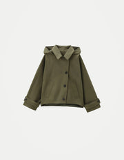 Women’s Hooded Trench Coat – Long Sleeve Windbreaker Jacket, Stylish Casual Winter Outerwear