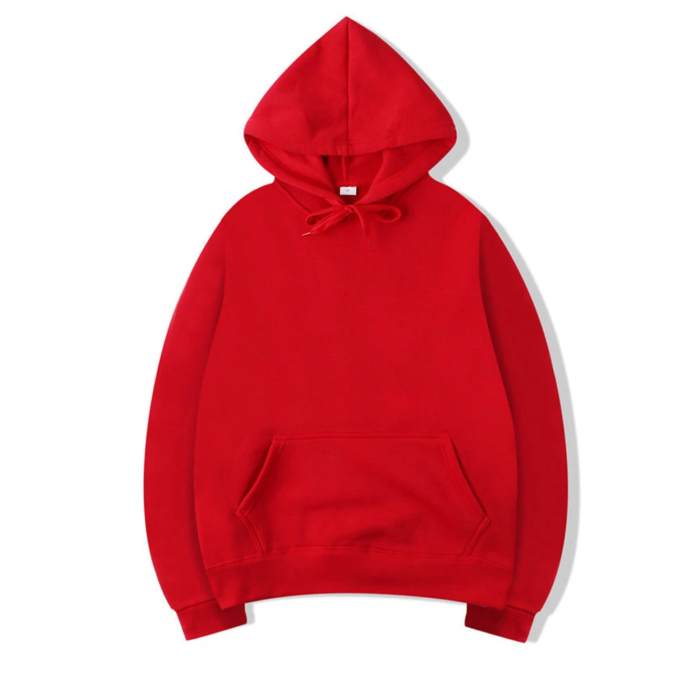Unisex Oversize Solid Color Hoodie – Casual Pullover Sweatshirt for Spring & Autumn