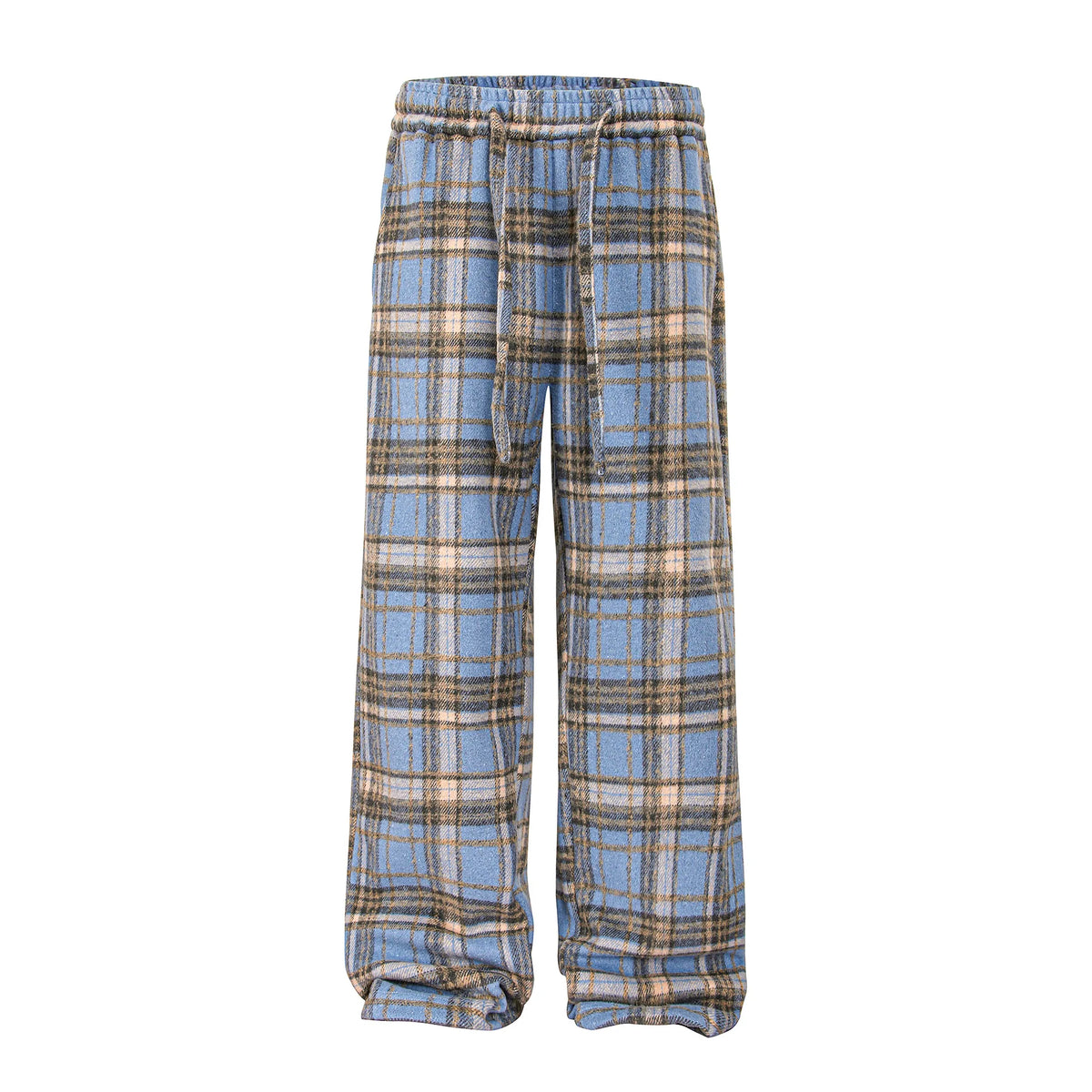 Unisex Retro Loose-Fit Cargo Pants – Classic Plaid & Stripe Design, Multi-Pocket Casual Trousers, Urban Streetwear
