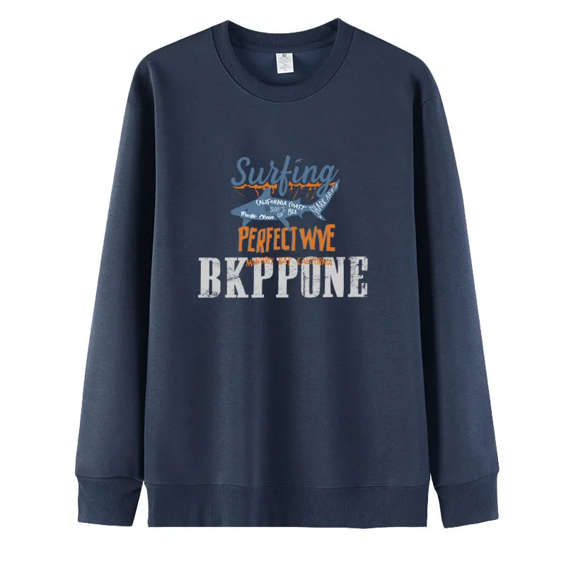 Unisex American Style Oversized Sweatshirt – Round Neck Long Sleeve Printed Pullover, Casual Streetwear Top