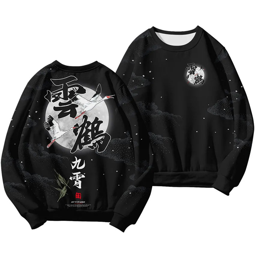 Unisex Samurai Demon 3D Print Hoodie – Japanese Anime Long Sleeve Pullover Sweatshirt, Casual Streetwear Top