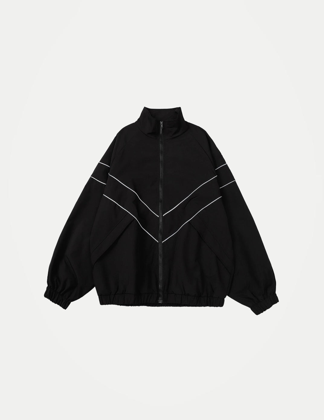 Men’s Reflective Stripe Windbreaker Jacket – Hip Hop Streetwear Zip-Up Sports Coat