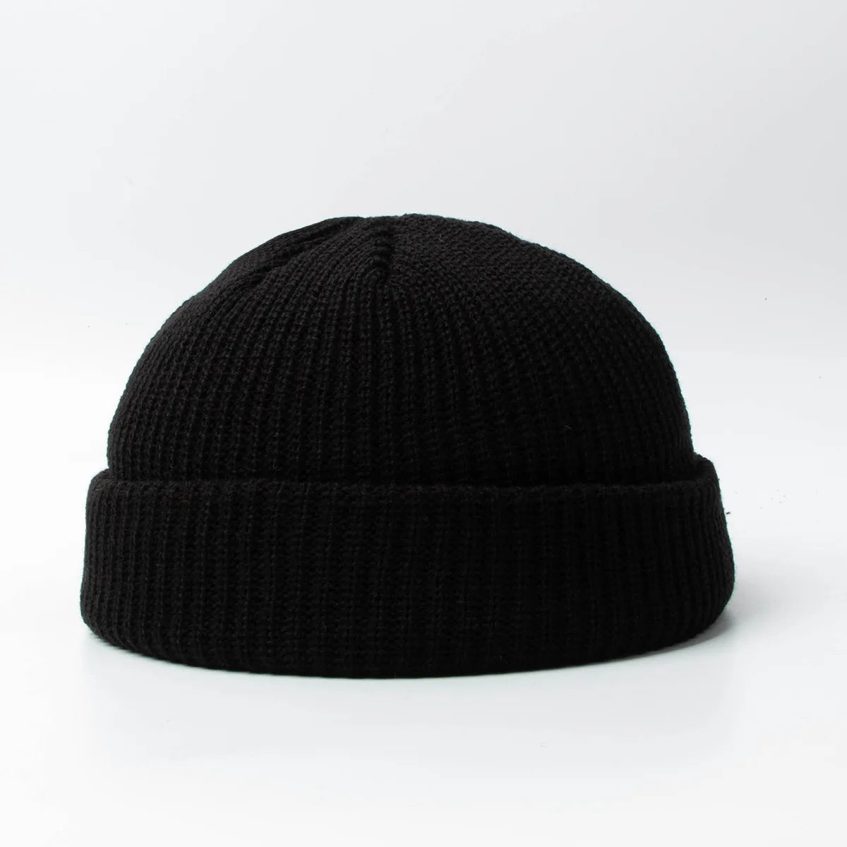 Women’s Y2K Gothic Beanie – Winter Knit Skull Cap with Metal Ring Detail, Harajuku Hip Hop Streetwear Hat