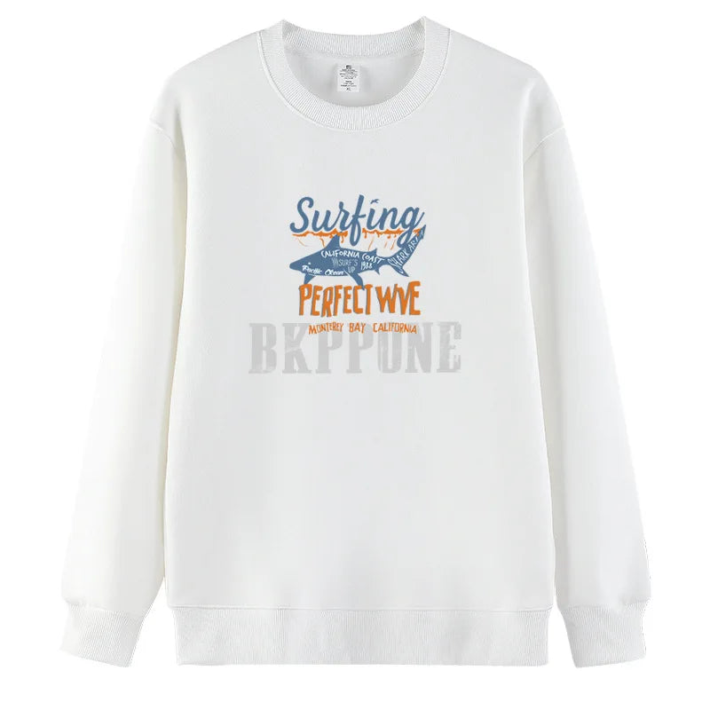 Unisex American Style Oversized Sweatshirt – Round Neck Long Sleeve Printed Pullover, Casual Streetwear Top