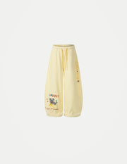 Women’s Cute Cartoon Dog Print Wide-Leg Pants – High-Waist Loose Casual Trousers | Summer Streetwear