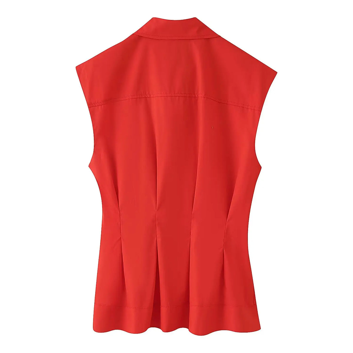 Women’s Summer Sleeveless Pleated Blouse – Chic Casual Top