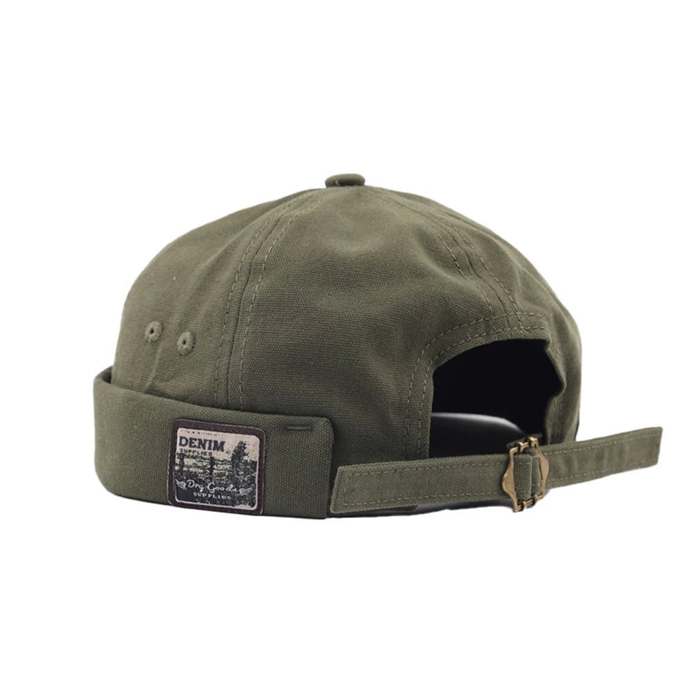 Unisex Cotton Brimless Skullcap – Retro Docker Hat, Hip Hop Streetwear Beanie for Summer & Outdoor Wear