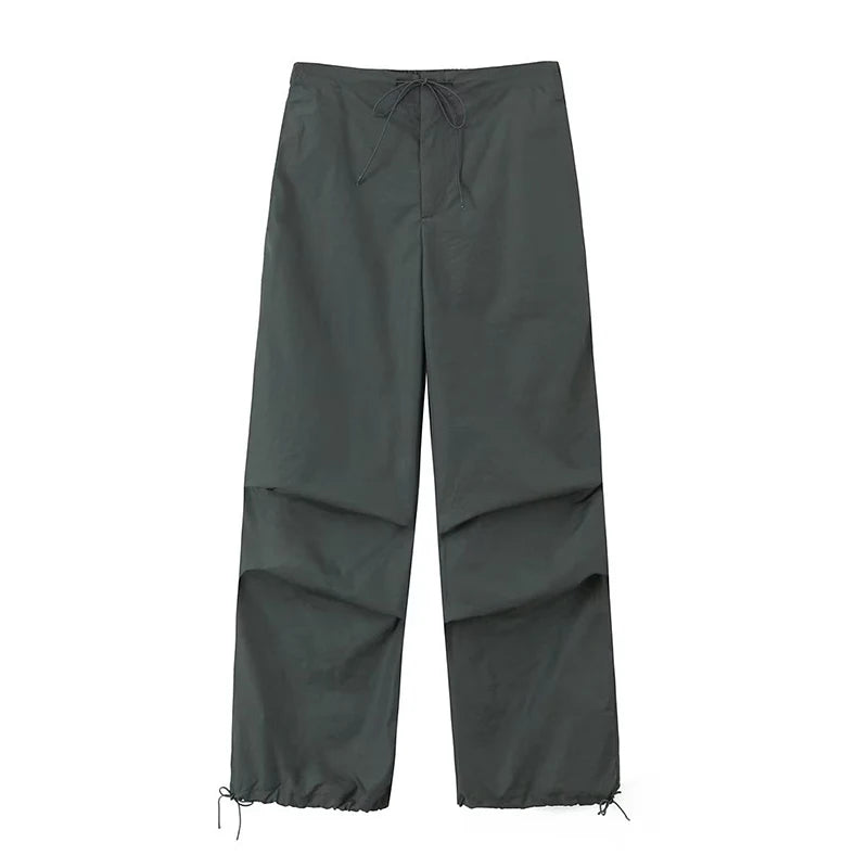 Women’s High-Waist Cargo Parachute Pants – Chic Jogger Trousers