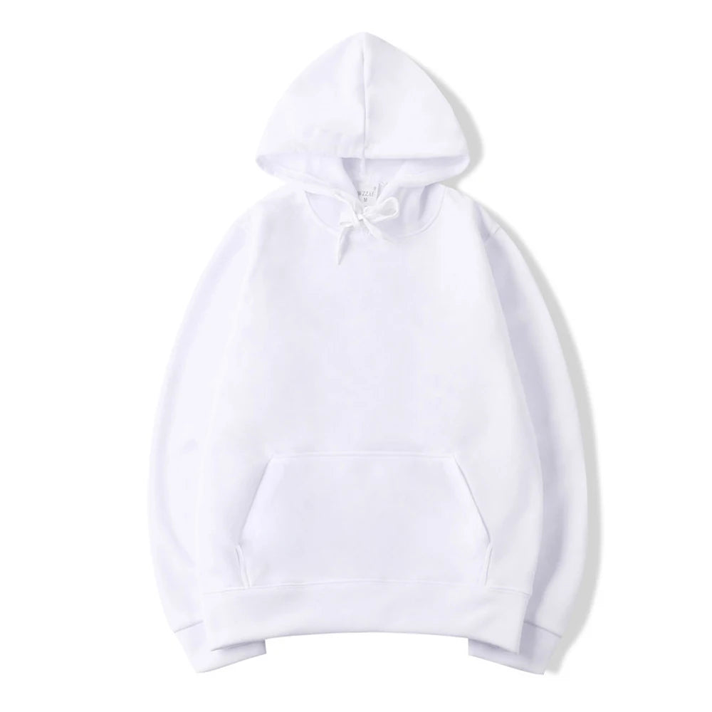Unisex Oversize Solid Color Hoodie – Casual Pullover Sweatshirt for Spring & Autumn