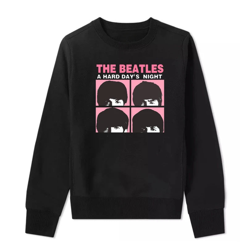 Unisex Beatles Lennon Hoodie – Loose-Fit Casual Pullover Sweatshirt, Stylish Streetwear Top for Men & Women
