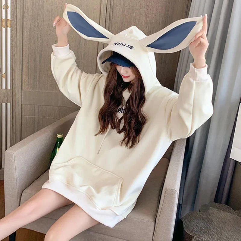 Women Hoodies With Rabbit Ear Sweatshirts