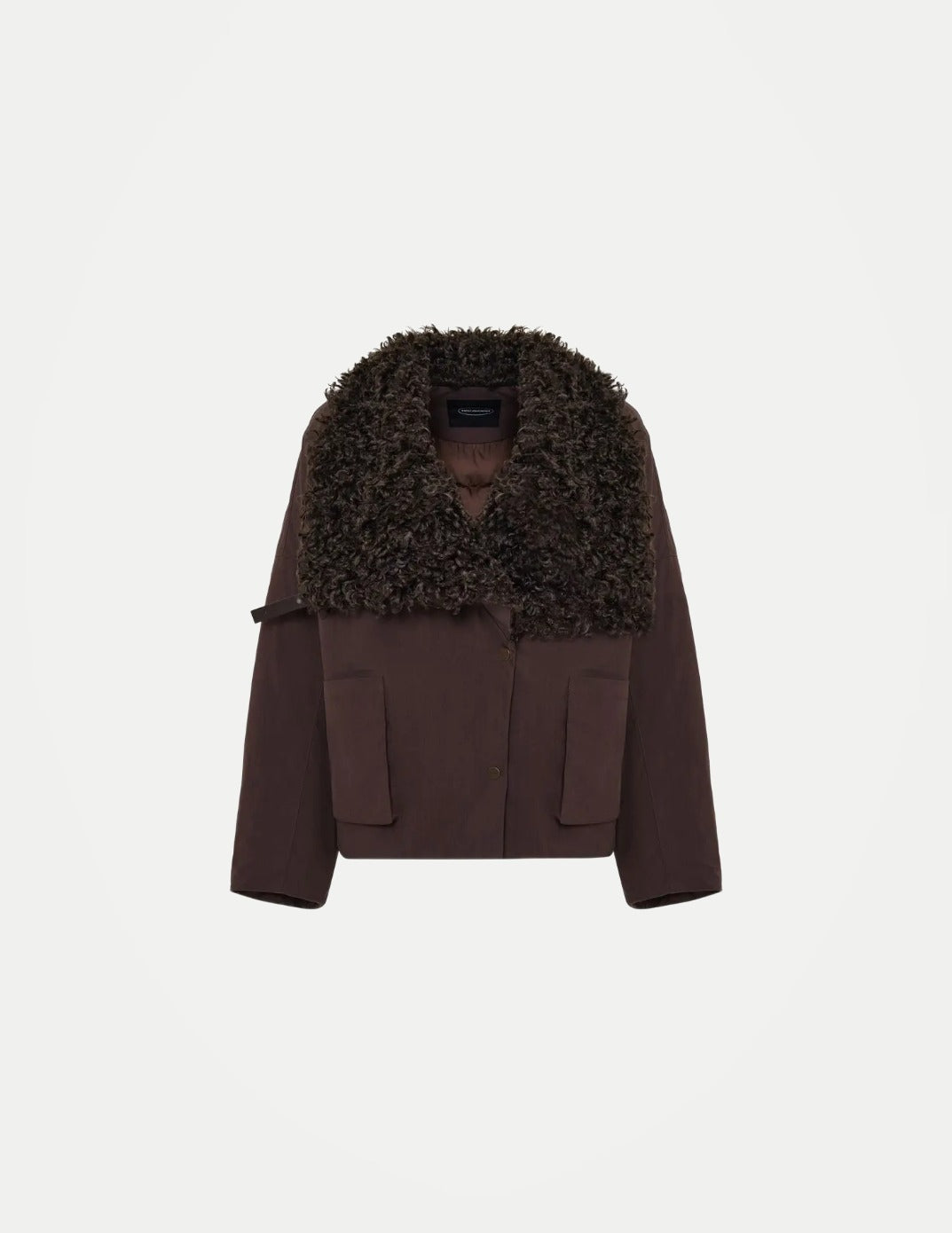 Laur Women’s Oversized Faux Fur Jacket – Short Loose Coat with Curly Fur Collar, Casual Autumn & Winter Outerwear