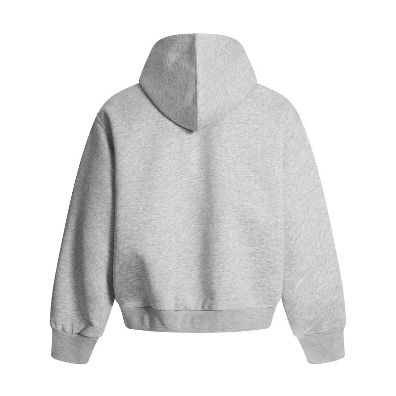 Unisex Oversized Heavyweight Hoodie – Loose-Fit Deconstructed Sweatshirt | Trendy Casual Zipper Streetwear