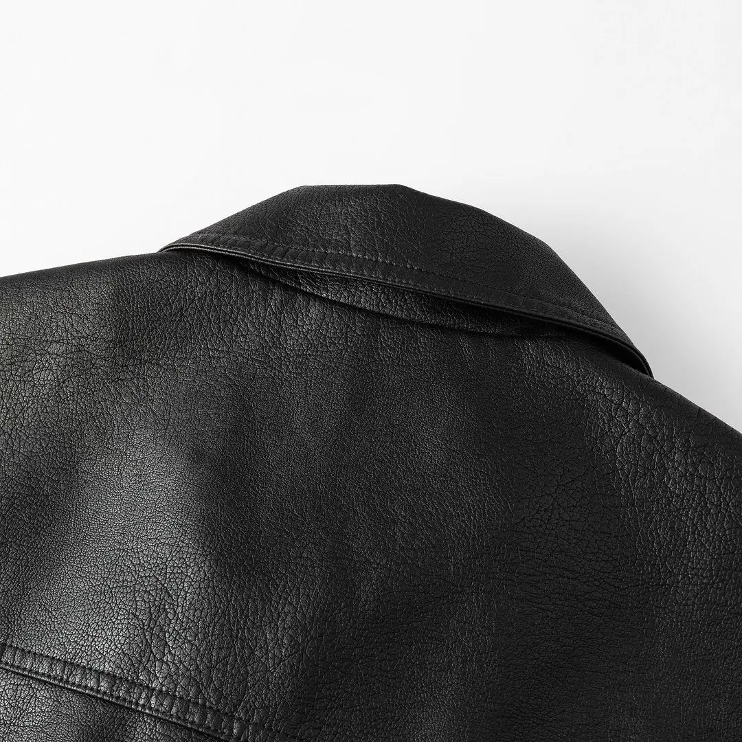 Men’s Vintage PU Leather Biker Vest – Sleeveless Motorcycle Jacket, Casual Retro Waistcoat for Autumn