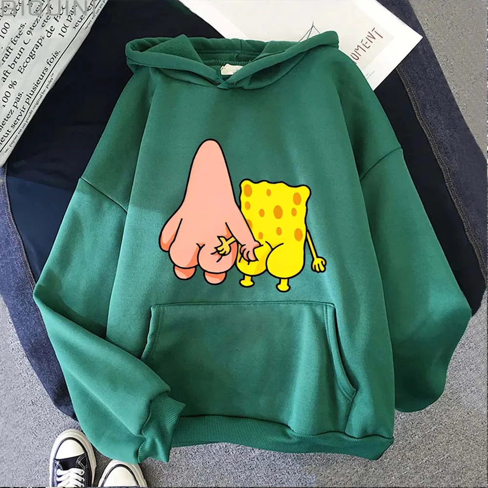 SpongeBob SquarePants Hoodie – Unisex Oversized Anime Streetwear Pullover
