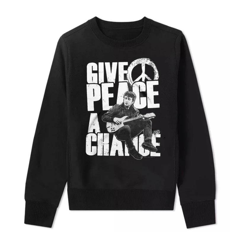 Unisex Beatles Lennon Hoodie – Loose-Fit Casual Pullover Sweatshirt, Stylish Streetwear Top for Men & Women