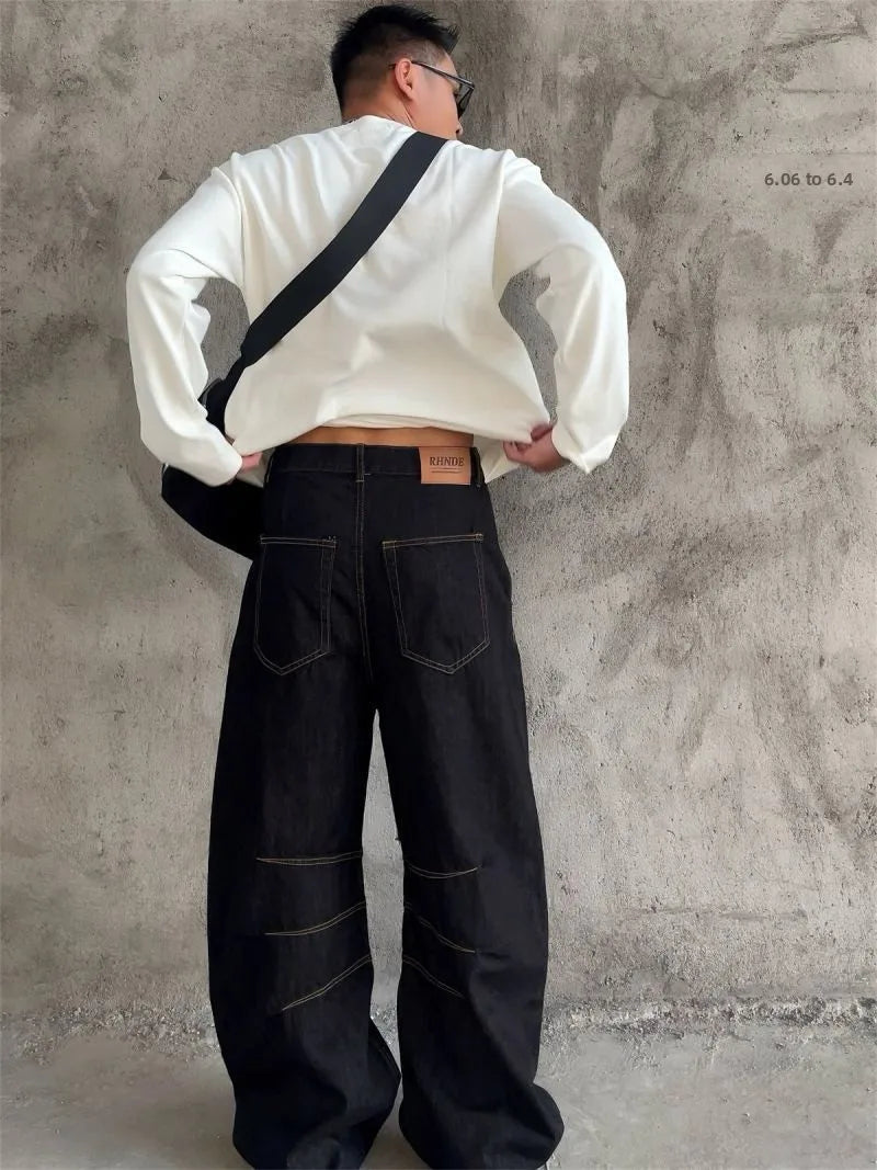 Retro Japanese Wide Leg Jeans