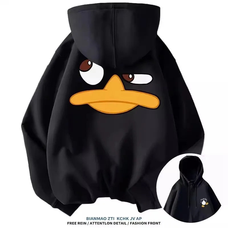 Cartoon Duck Fun Large-size Hooded Sweatshirt