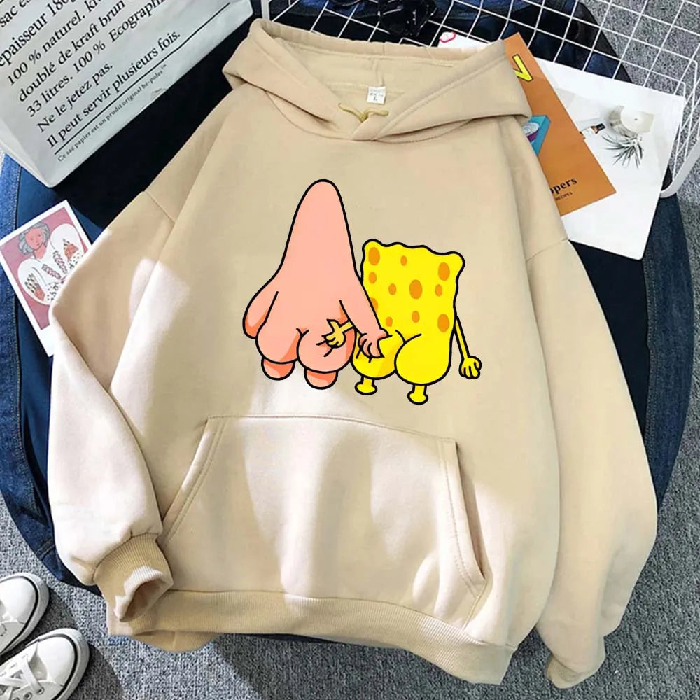 SpongeBob SquarePants Hoodie – Unisex Oversized Anime Streetwear Pullover