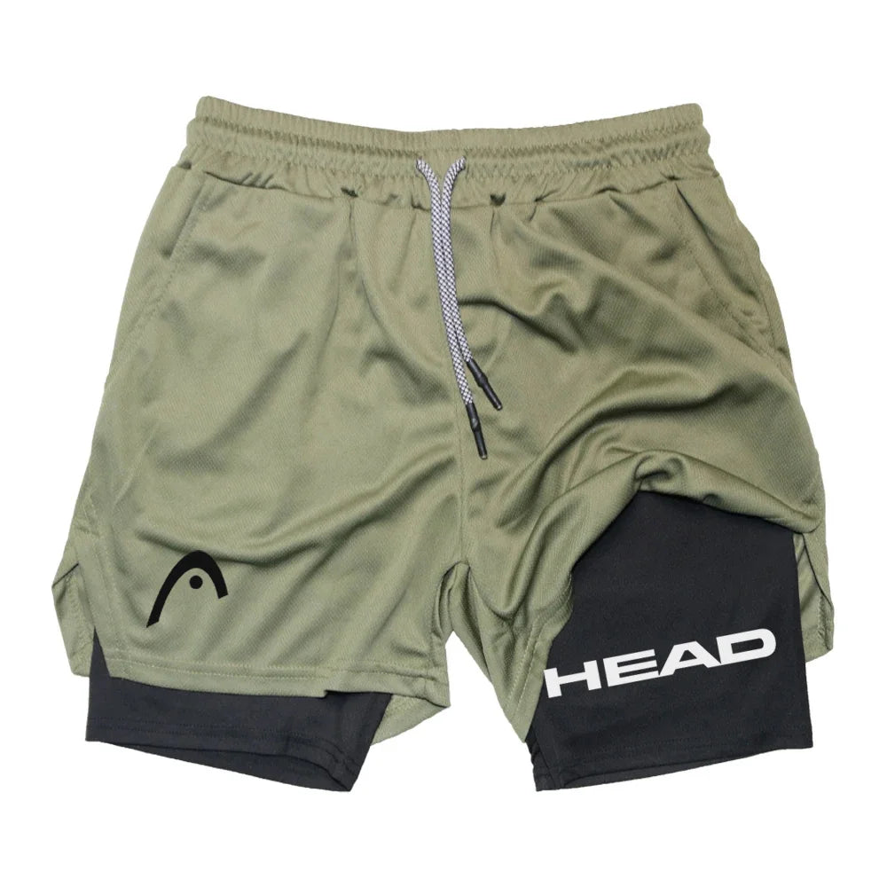 Berserk Anime 2-in-1 Sports Shorts – Men’s Quick-Dry Running & Training Shorts with Inner Compression Liner