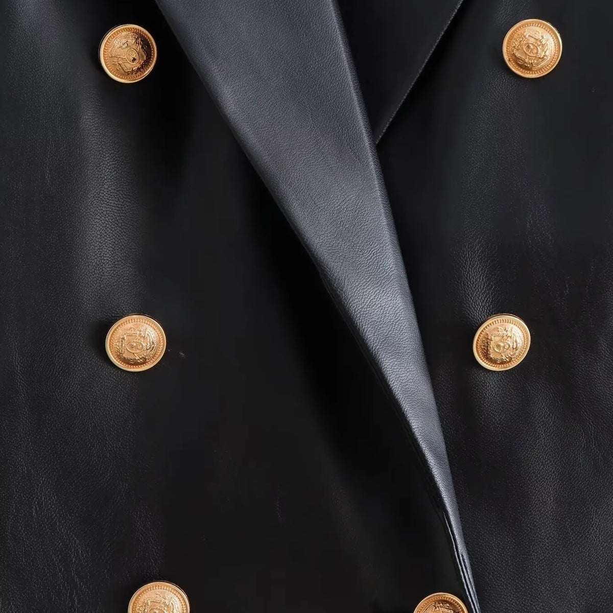 Women’s Premium Leather-Look Blazer – Elegant Long-Sleeve Suit Jacket | Versatile Autumn Fashion