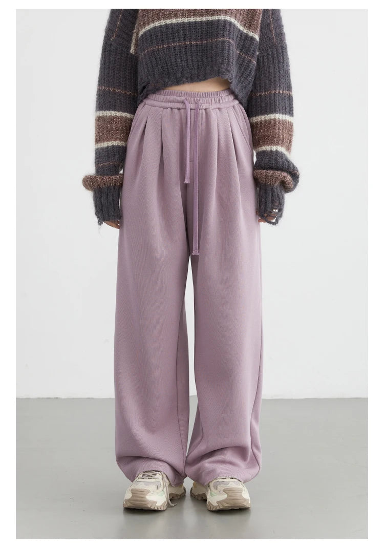 CHIC VEN Women’s High-Waist Pants – Loose Drawstring Casual Trousers