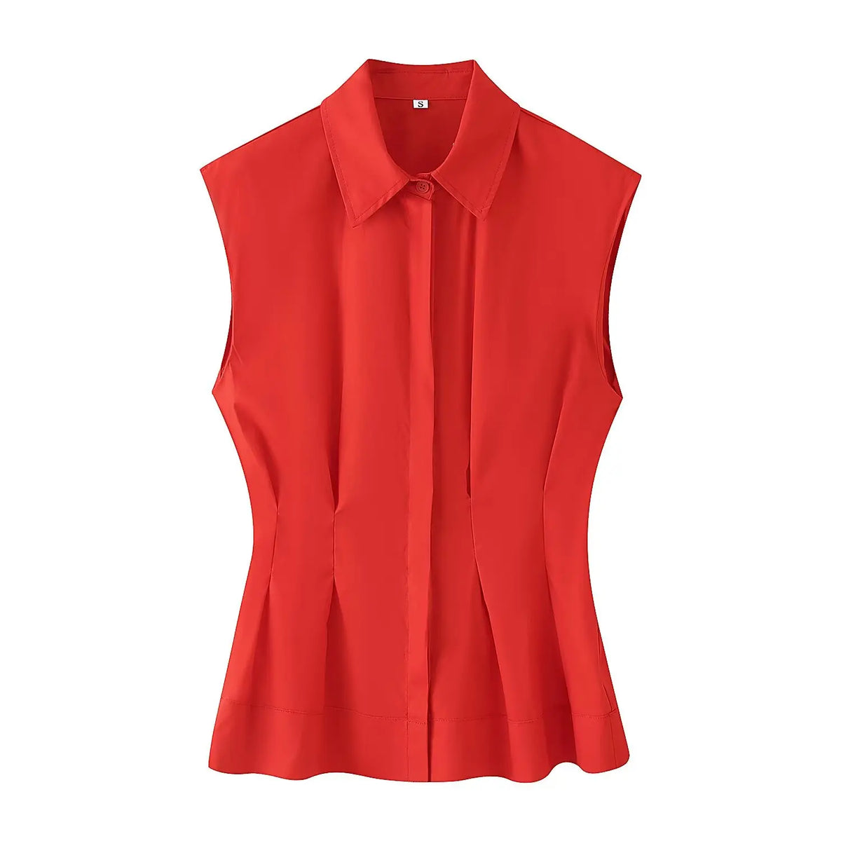 Women’s Summer Sleeveless Pleated Blouse – Chic Casual Top