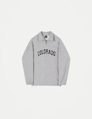 Men’s Half-Zip Sweatshirt – Letter Print Long Sleeve Streetwear Jacket for Spring & Autumn