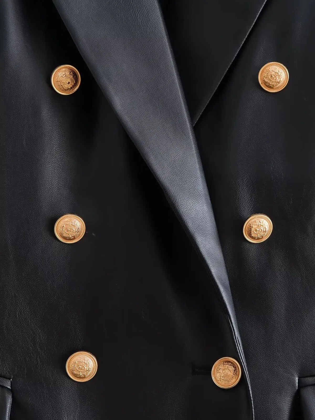Women’s Premium Leather-Look Blazer – Elegant Long-Sleeve Suit Jacket | Versatile Autumn Fashion