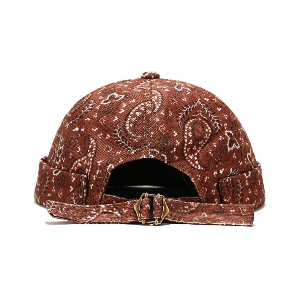 Unisex Cotton Brimless Skullcap – Retro Docker Hat, Hip Hop Streetwear Beanie for Summer & Outdoor Wear