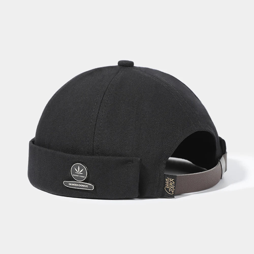 Unisex Cotton Brimless Skullcap – Retro Docker Hat, Hip Hop Streetwear Beanie for Summer & Outdoor Wear