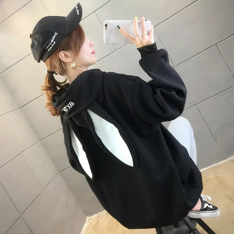 Women Hoodies With Rabbit Ear Sweatshirts