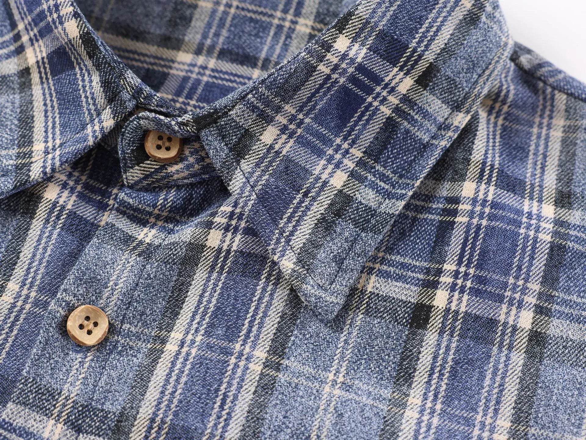 Men's American Style Plaid Shirt – High Street Casual Long Sleeve Top