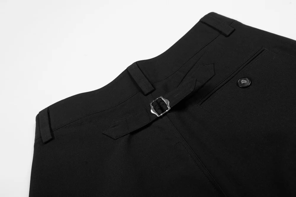 Men’s Retro Pleated Rivet Shorts – Baggy Wide-Leg Solid Color Casual Pants | Streetwear