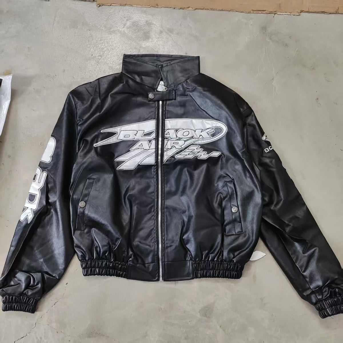 Men’s Retro PU Leather Bomber Jacket – Loose-Fit Motorcycle Pilot Coat, Short Multi-Pocket Casual Streetwear