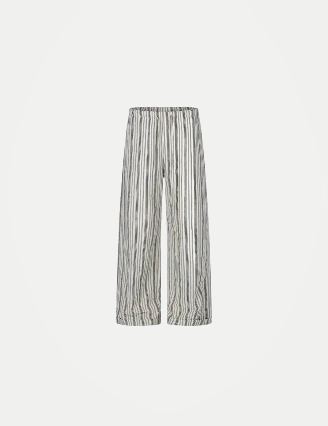 IEFB Men’s Textured Wide-Leg Trousers – Relaxed Striped Drapey Casual Pants | High-Street Style