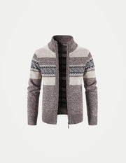 Men’s Korean Knit Cardigan – Stand Collar Casual Autumn/Winter Sweater