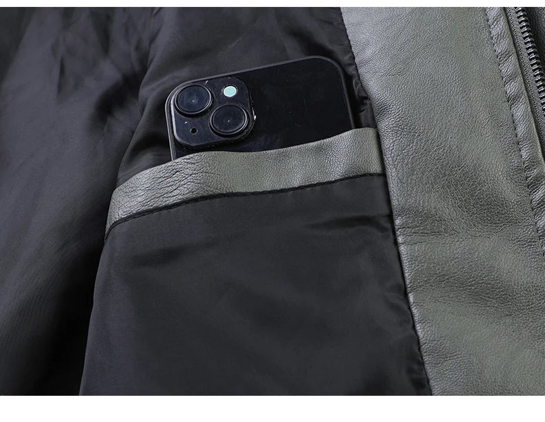 Men’s Slim-Fit Leather Jacket – Retro Lapel Coat | Stylish Spring & Autumn Casual Business Outerwear